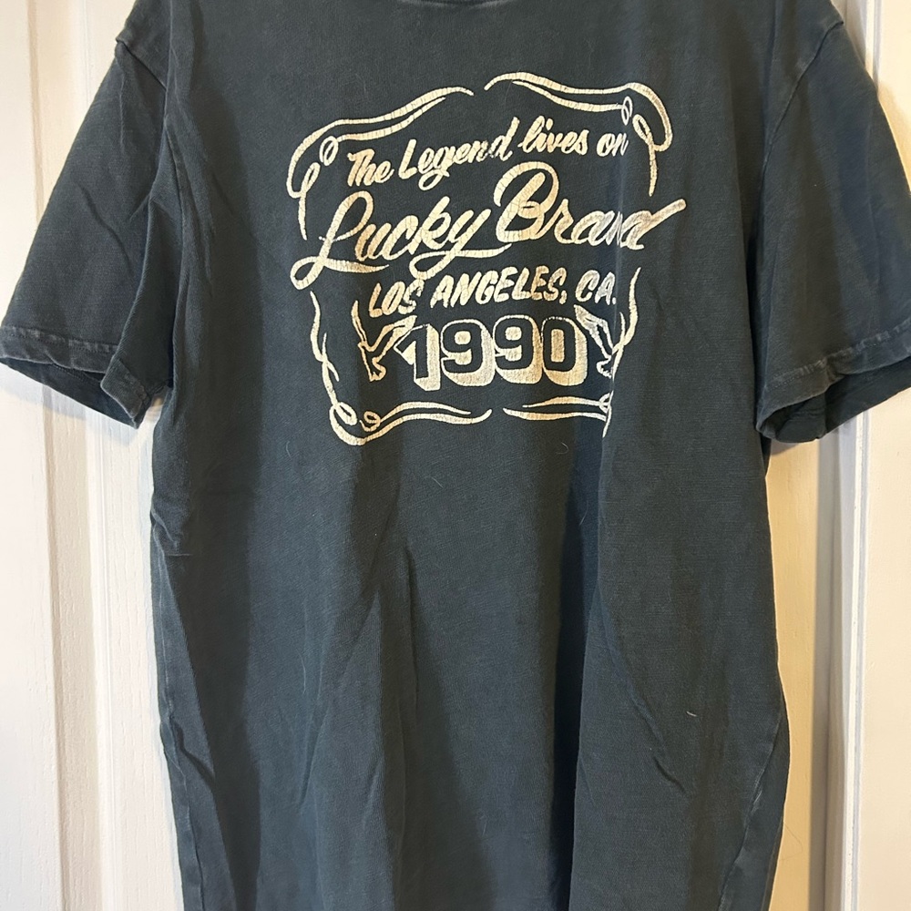 Lucky Brand Men's Dark Gray Graphic Tee